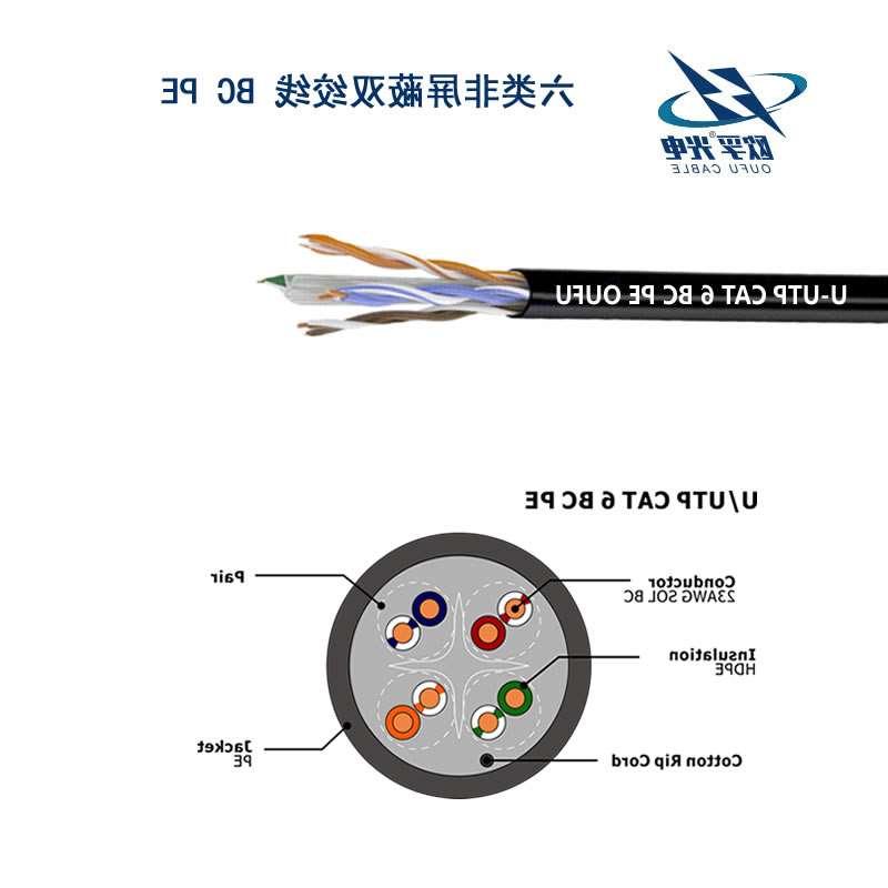 哈尔滨市U/UTP6类4对非屏蔽室外电缆(23AWG)