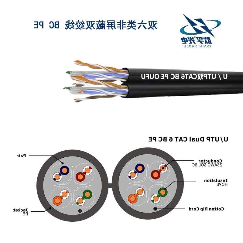 邵阳市U/UTP6类双4对非屏蔽室外电缆(23AWG)